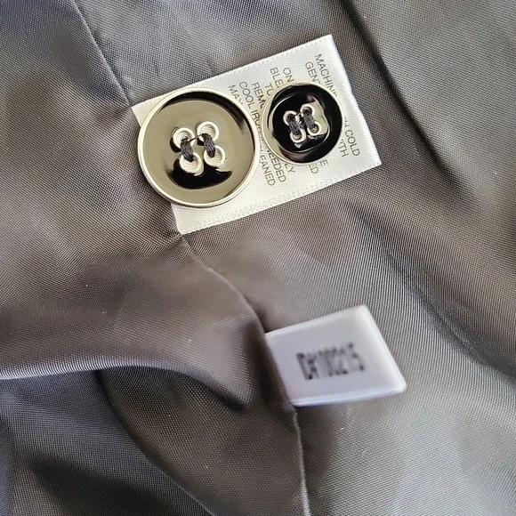 EUC 7th Avenue women's plaid 1 button blazer jacket, 2P, black white - Picture 10 of 10